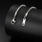 Skyrim Round Snake Chains Stainless Steel Necklace Men Women 40/45/50/55/60cm Length Unisex Hip Hop Punk Jewelry Gifts Wholesale