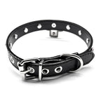 Gothic Cross Leather Choker Necklace