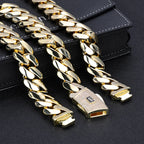 Gold Cuban Chain Necklace 14K Monaco
