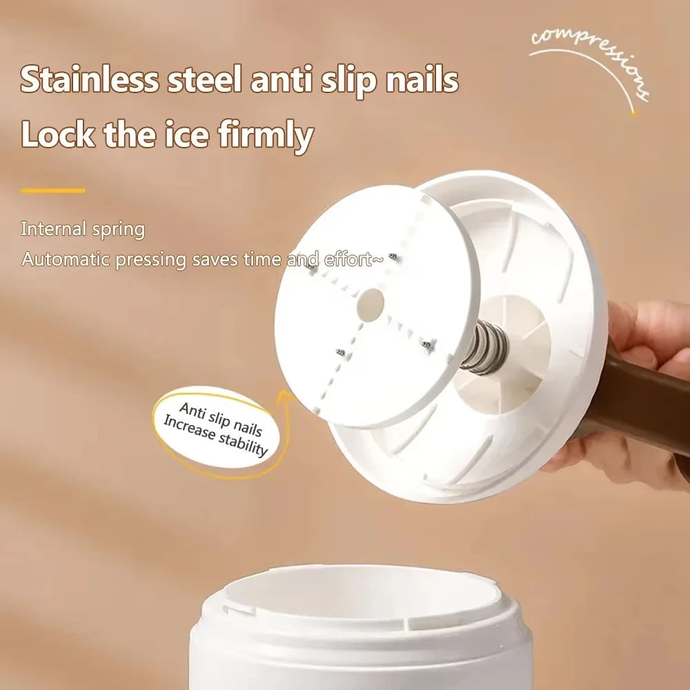 Manual Shaved Ice Maker Machine Set With Ice Trays Ideal for Making Snowcones and Slushy Household Portable Small Hail
