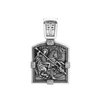Cross Dragon Steel Pendant Vintage Large Slayer
