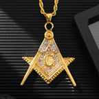 Masonic Pendant Necklace — Zinc Alloy