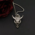 Vintage Punk Ghost Skull Mask Pendant Stainless Steel Chain Necklace Cool Men Rock Party Jewelry