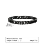 Black Byzantine Braided Bracelet — Stainless Steel