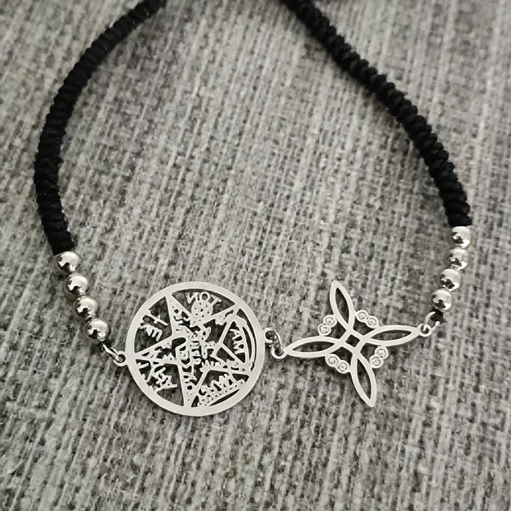 Witch Knot Pentagram Tetragrammaton Bracelet — Stainless Steel