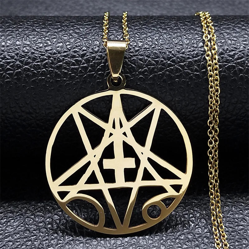 Angel Band Silver Pendant Necklace — Stainless Steel