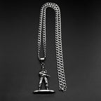 Army Soldier Rifle Pendant Necklace — Stainless Steel