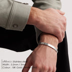 Minimalist Skeleton Cuff Bracelet — Stainless Steel