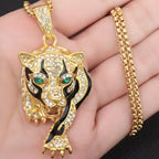Domineering Tiger Head Pendant Men\\\'s Fashion Animal Tiger Necklace Punk Hip-Hop Trend Casual Jewelry Boyfriend Gift