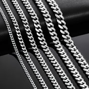 Cuban Curb Link Chain Necklace — Silver 11mm
