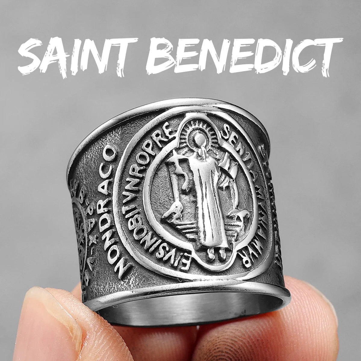 St. Benedict Ring — Stainless Steel