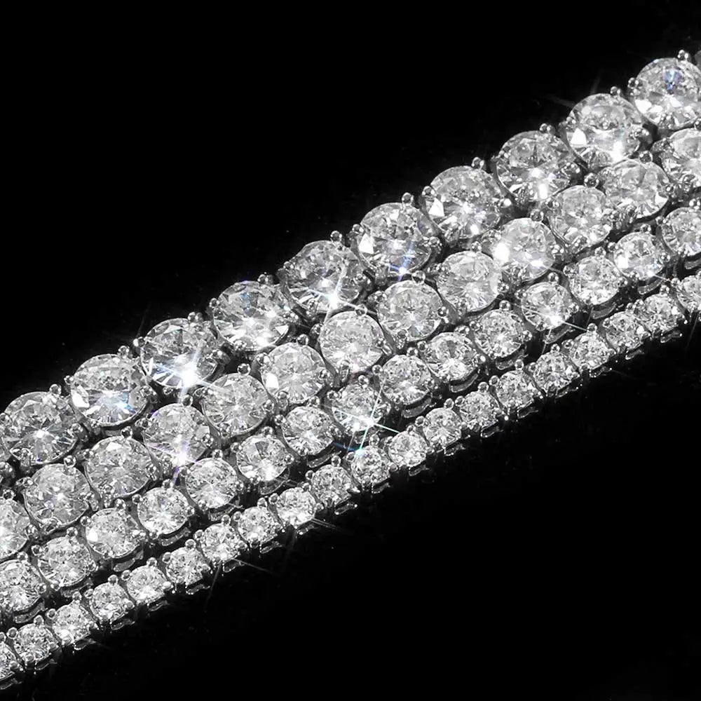 Tennis Chain Necklace Stainless Steel 3/4/5MM CZ