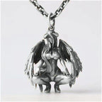 Vintage Punk Mythology Style Metal Sexy Angel Goddess Pendant Necklace for Men Women Classic Mysterious Souvenir Jewelry