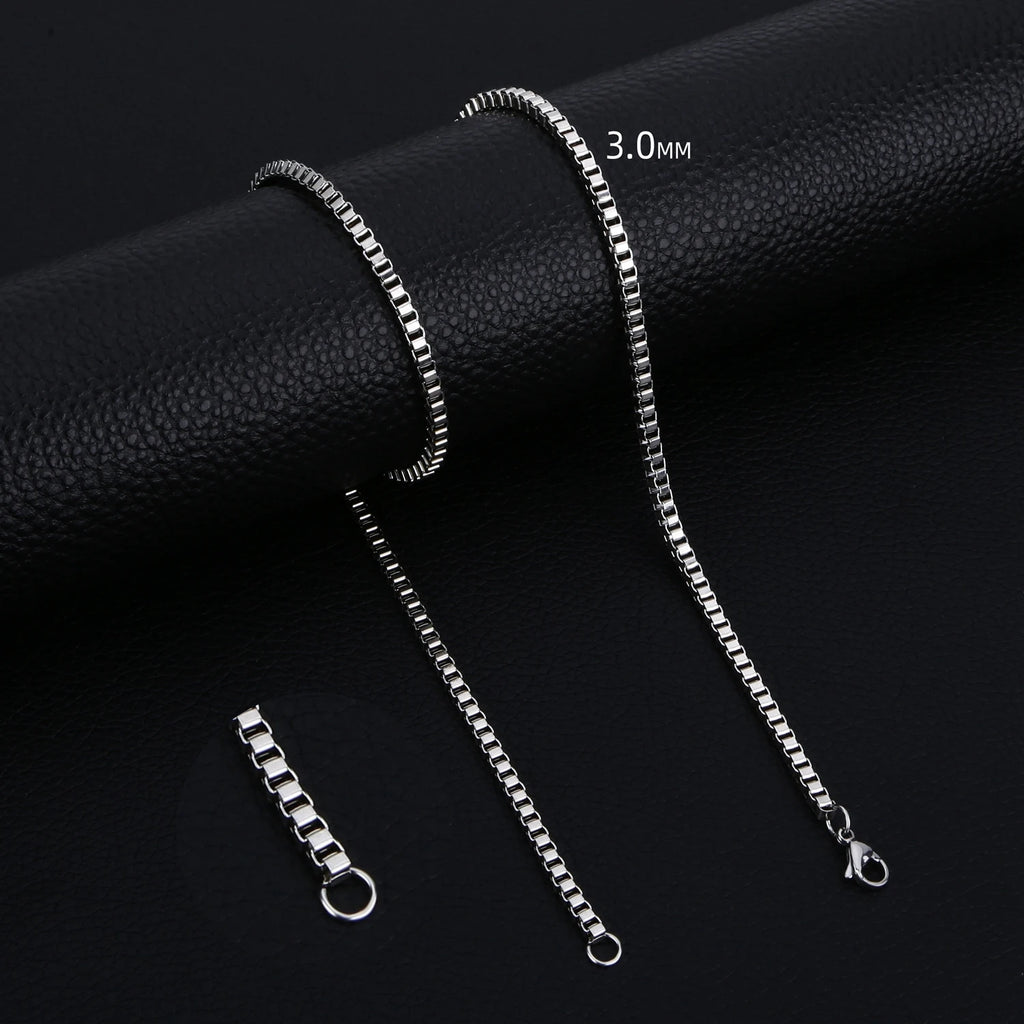 Box Chain Necklace — Stainless Steel 3mm