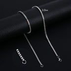 Box Chain Necklace — Stainless Steel 3mm