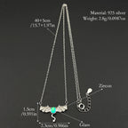 925 Silver Bat Zircon Pendant — Silver