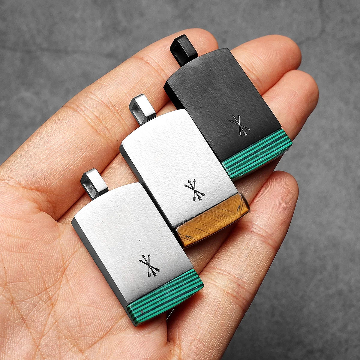 Arrow Tag Pendant Necklace — Stainless Steel