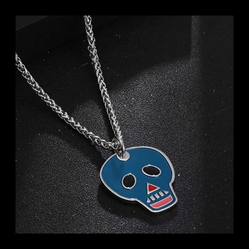 Ghost Head Pendant Necklace — Stainless