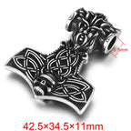 Stainless Steel Viking Norse Pendant for Necklace DIY Accessories Jewelry Making Findings Men Charm Supplies Punk Axe