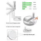 Portable Fan Rechargeable Mini Folding Telescopic Floor Low Noise Summer Fan Cooling For Household Bedroom Office Deskto