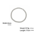 My Shape Fashion Cuban Chain Men Bracelet Stainless Steel 3/5/7/9mm Width Chain Bracelets Figaro Chain Boy Wrist Jewelry Couple