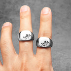 Stainless Steel Statement Ring Retro Burst