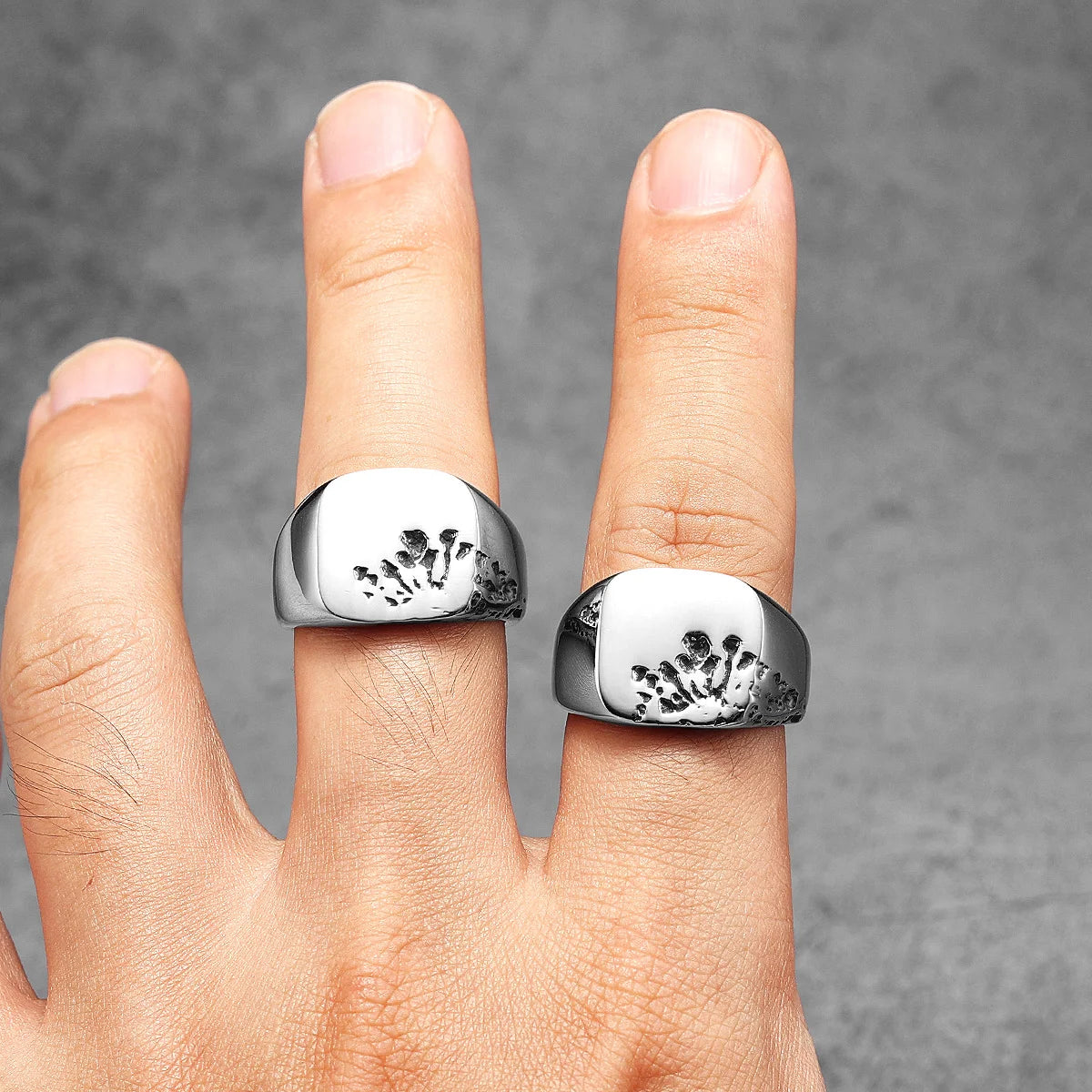 Stainless Steel Statement Ring Retro Burst