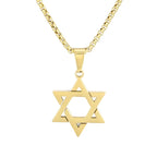Star of David Pendant Necklace — Stainless Steel