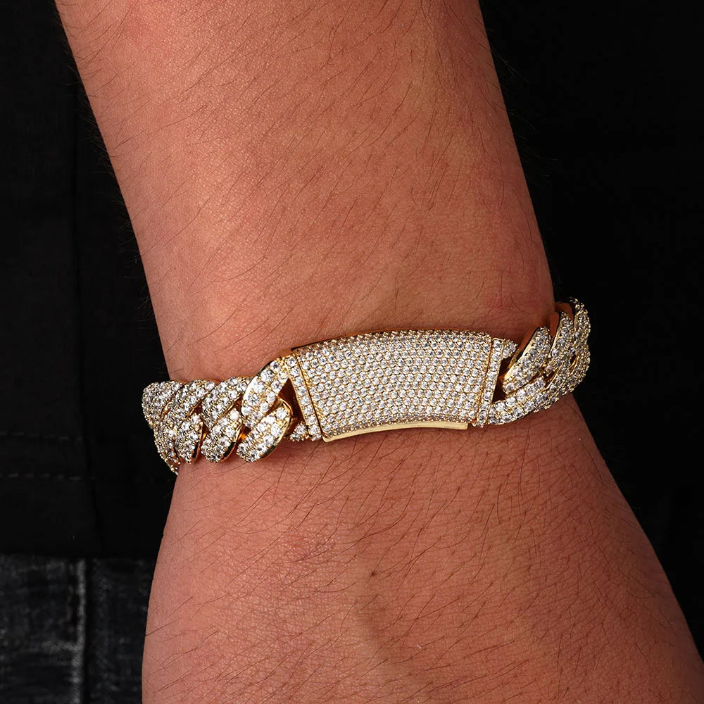 Iced Out Cuban Chain Necklace Stainless Steel 13MM
