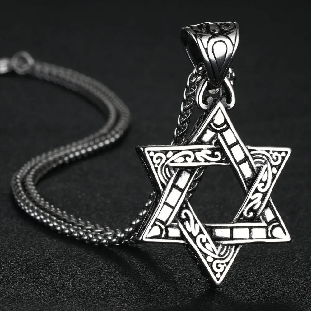 St. Benedict Exorcism Cross Pendant Necklace — Stainless Steel