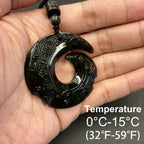 Super Cool Thermochromic Pendant Mysterious Lucky Time Necklace Brings Luck Fortune Awesome Color Changing Trendy