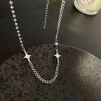 Y2K Star Charms Pendant Necklace — Stainless Steel