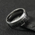 Music Enthusiasts, Musicians' Gifts, Exquisite Jewelry Fashionable Men's Stainless Steel Piano Rings, Fashionable Wedding Rings