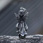 2023 New Stainless Steel Creative Angel Pendant Necklace For Man Women Trendy Banquet Street Casual Couple Lucky Gift