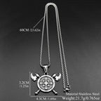 Cross Valknut Steel Pendant Viking Axes Shield