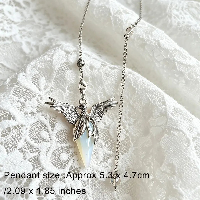 Iced Out Phoenix Black Pendant Necklace