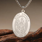 Dawapara Saint Cyprian Medal Necklace Powerful Prayers and Conjurings Michaelmas Catholic Amulet Stainless Steel Jewelry