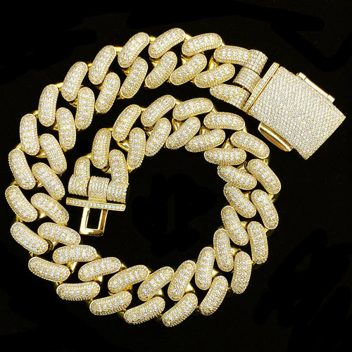 32MM Iced Out Heavy Baguette Miami Cuban Chain