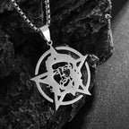 Stainless Steel Solomon Flower of Life Chakra Spirituality Necklace Archangel Sacred Geometry Metatron Pendant Jewelry Men Women