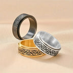 Celtic Knot Knuckle Spinner Ring — Stainless Steel