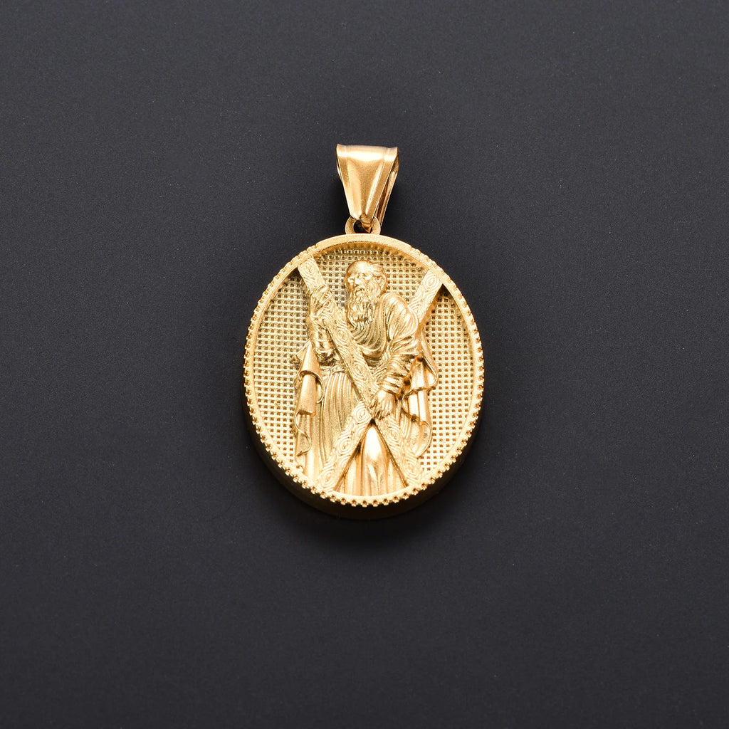 Jesus Cross Gold Pendant Necklace