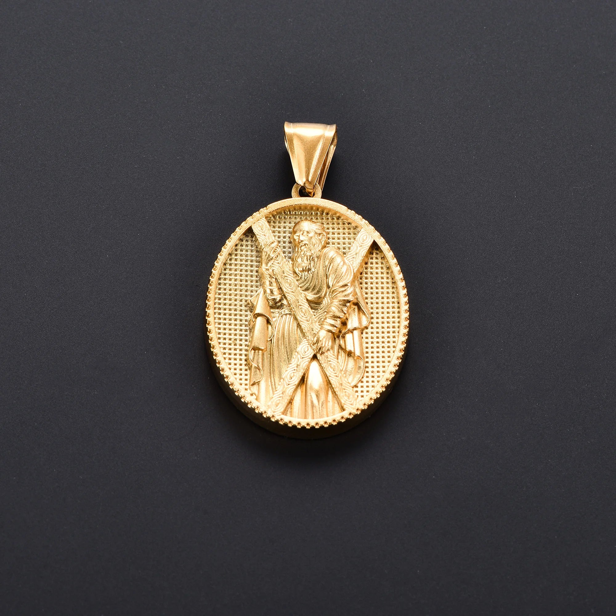 Jesus Cross Gold Pendant Necklace