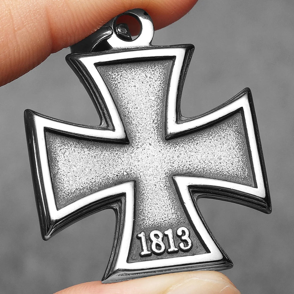 Badge Stainless Steel Pendant Necklace