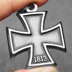 Badge Stainless Steel Pendant Necklace