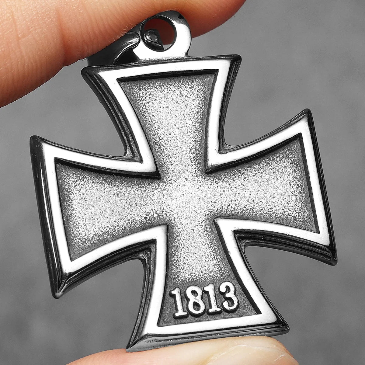 Badge Stainless Steel Pendant Necklace