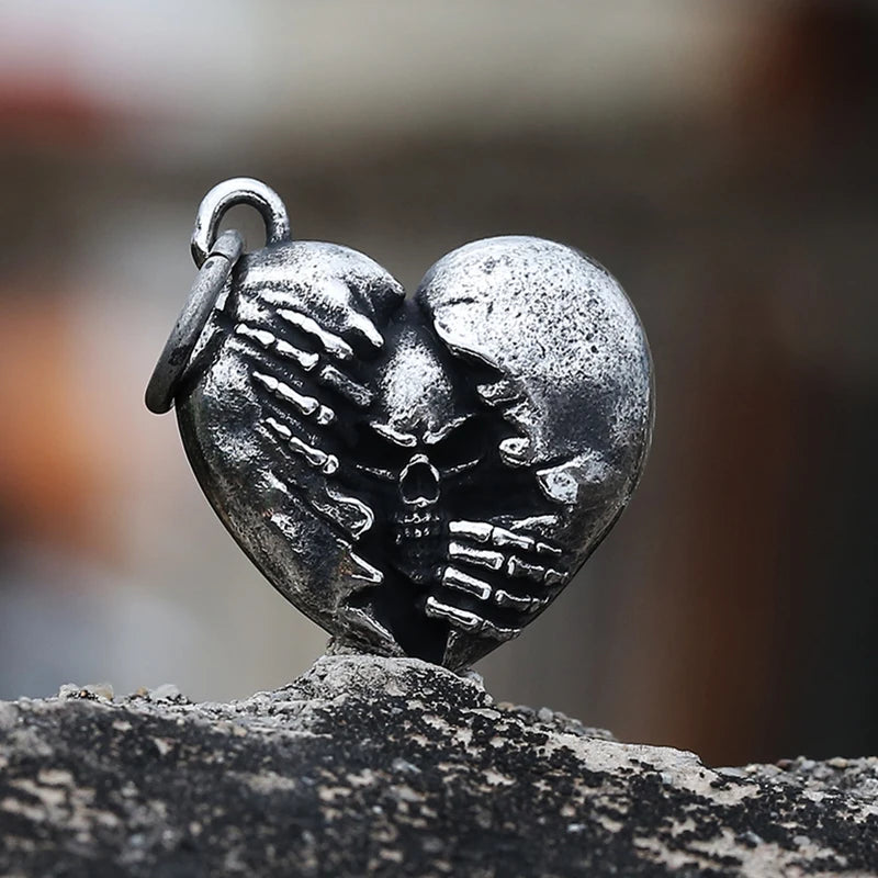 Vintage Punk Skull Necklace for Men Women 316L Stainless Steel Necklaces Men's chain Fashion Male Kiss Jewelry OSDZ201