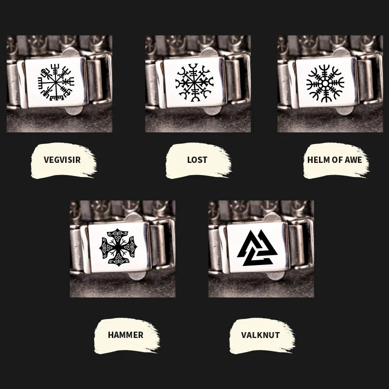 High Quality Viking Bracelet for Men Stainless Steel Hammer Fashion Jewelry