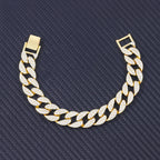14mm Bracelet With Box Buckle High Quality Iced Out Cubic Zirconia Hip Hop Fashion Personality Jewelry For Gift Luxury