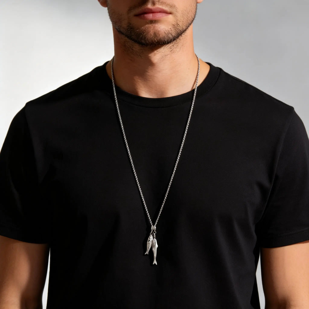 Fish Stainless Steel Pendant Necklace