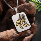Shining Iced Out Ancient Egyptian God Eye of Horus Cross Pendant Necklace for Men and Women Hip Hop Trendy Amulet